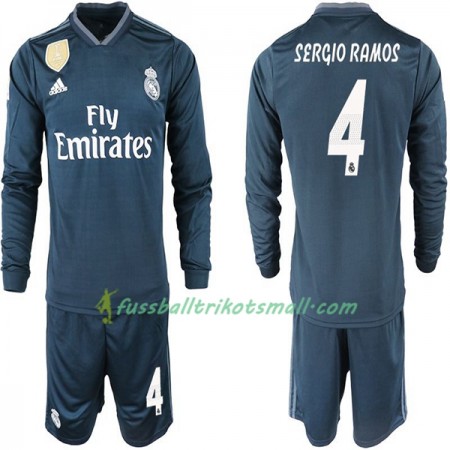 Fußballtrikots Real Madrid SERGIO RAMOS 4 Kinder 2018-2019 Langarm Auswärts-trikot kaufen